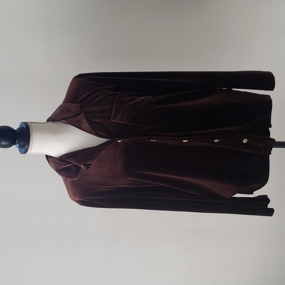 R&K, Velvet Top blazer, Size 12, Brown - Picture 1 of 7